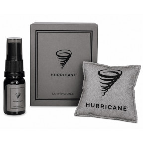 Аромасаше для авто HURRICANE GRAY з флаконом, 10 мл